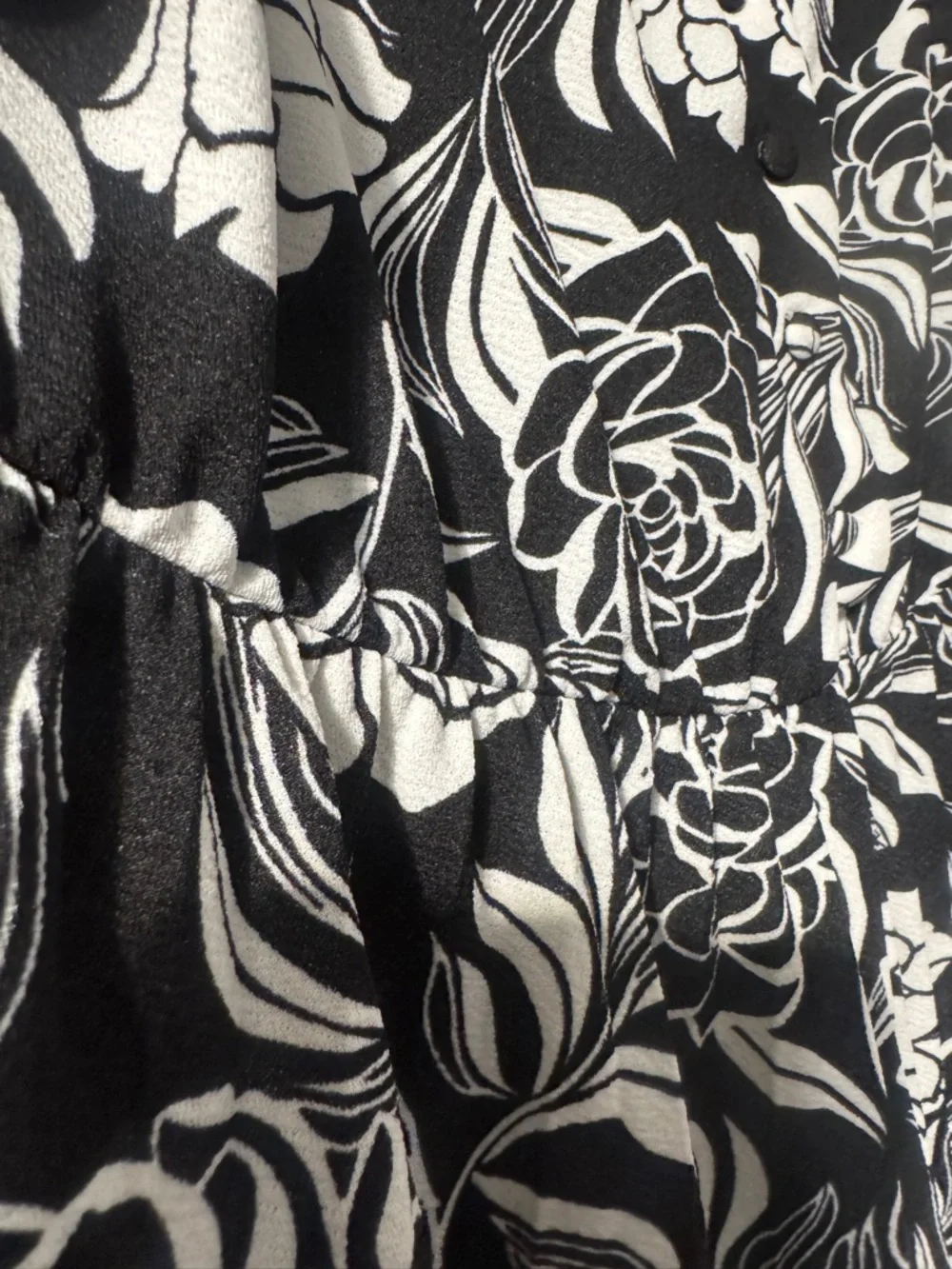 Black White Floral Maxi Dress 3XL | Breezy Boho Summer Frock - Picture 6 of 11